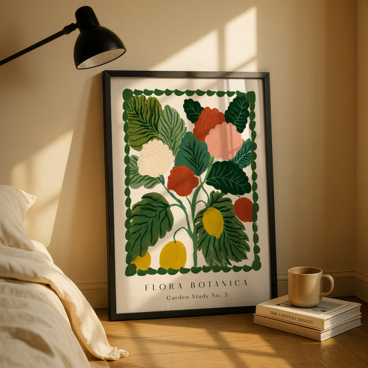 Green Botanical Floral Print