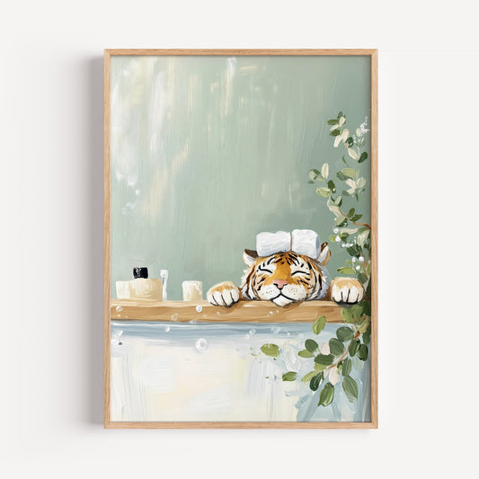 Tiger Spa Bathroom Print