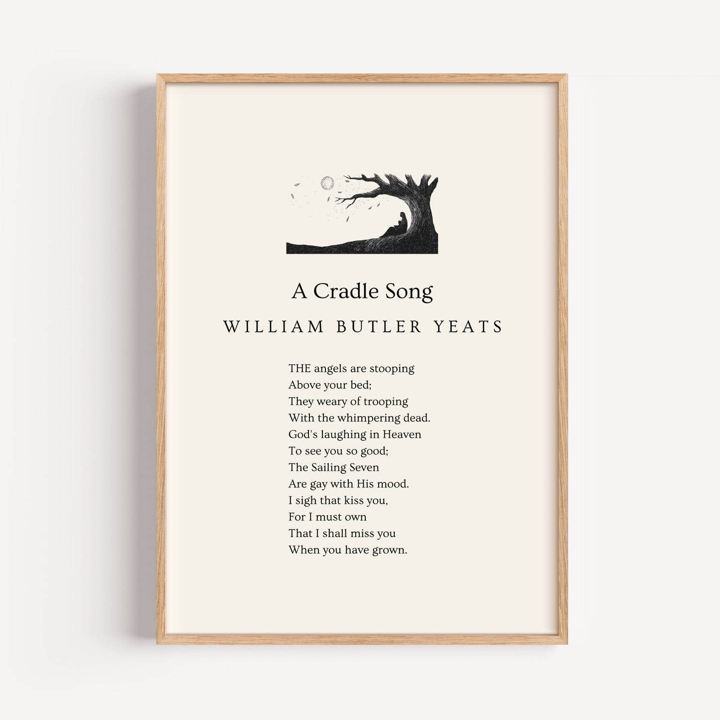 W.B. Yeats Poem Print - "A Cradle Song"