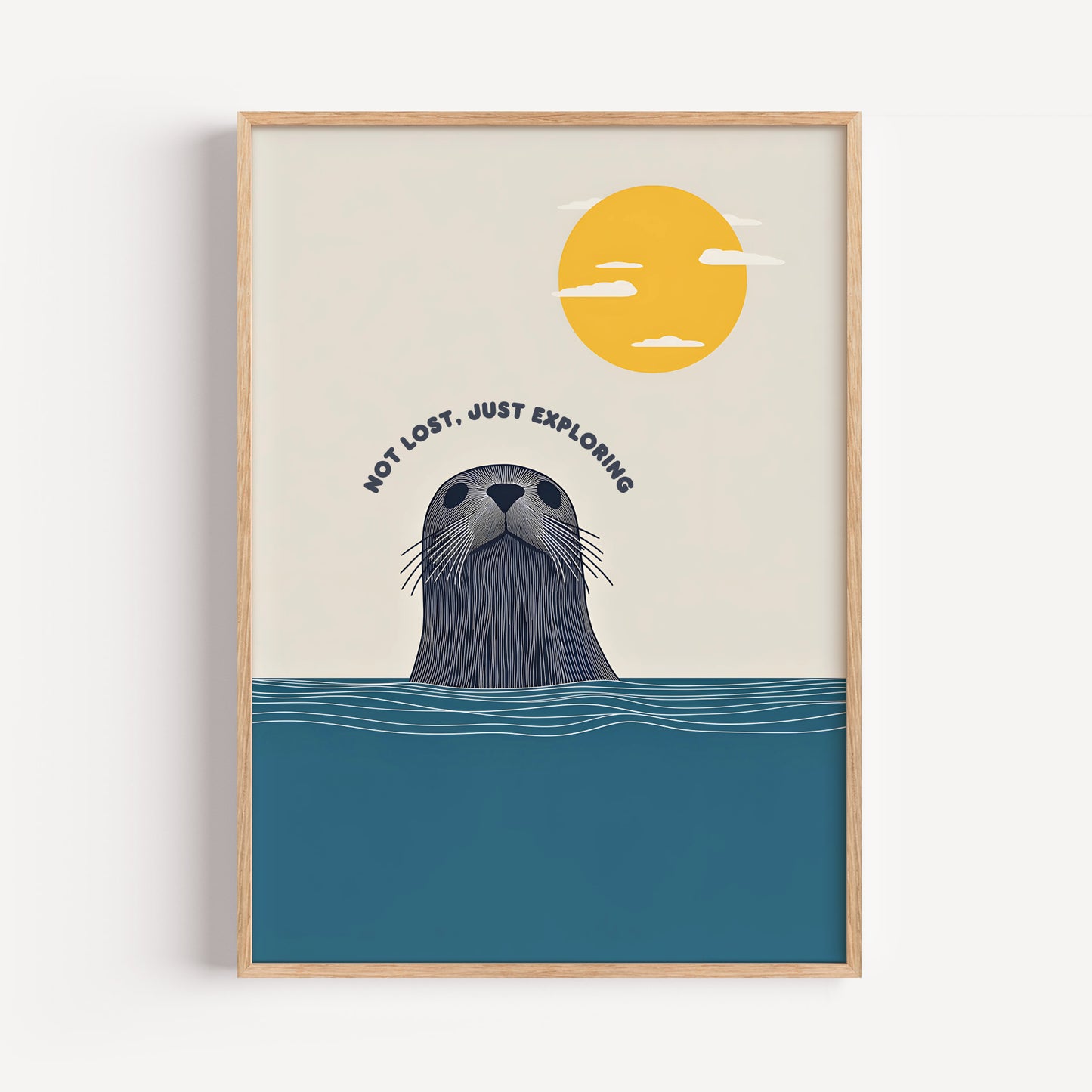 Coastal Seal Print - "Not Lost. Just Exploring"