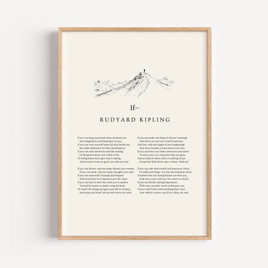 Rudard Kipling Poem Print - "If—"