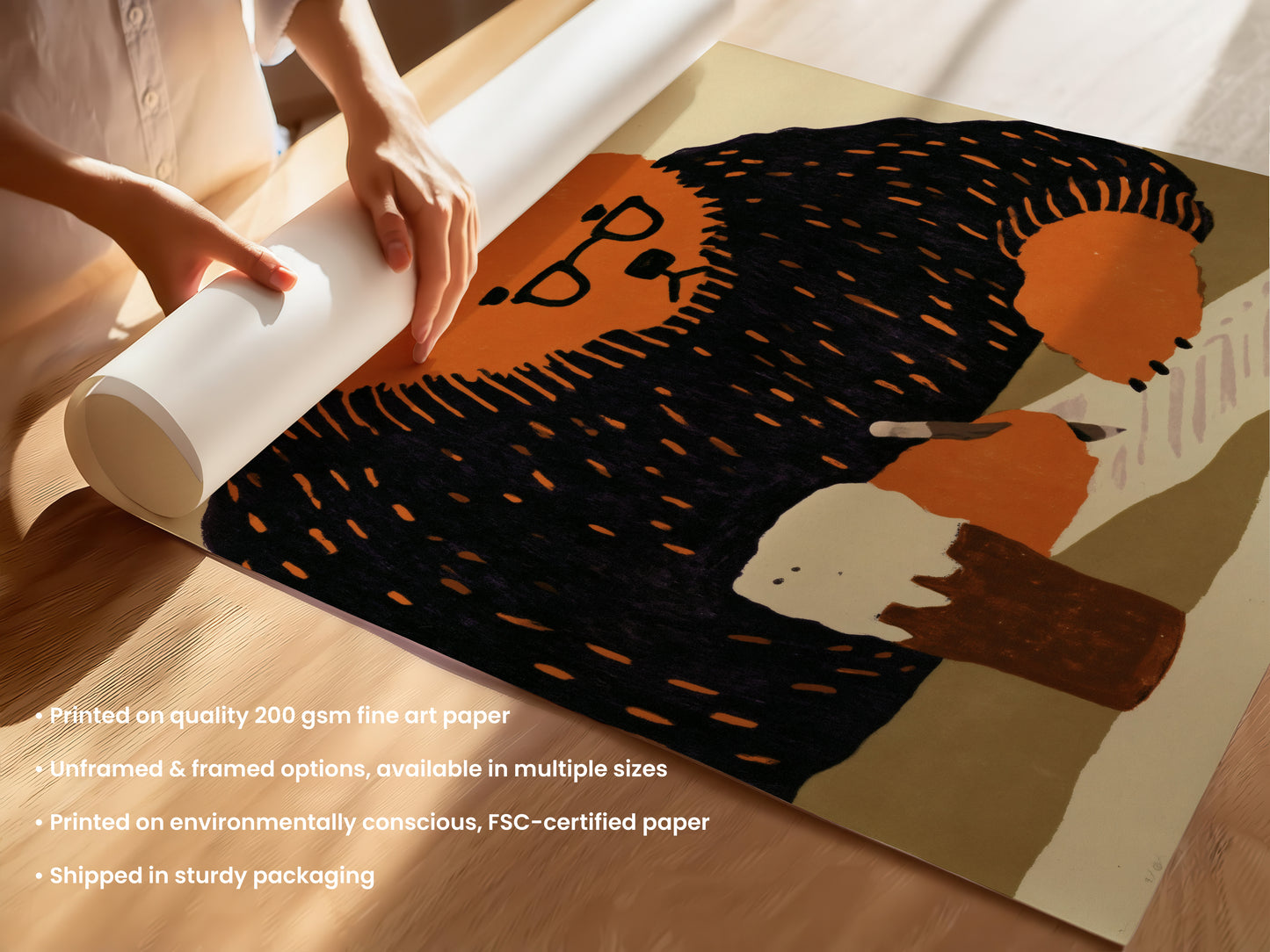 Bear Writing Print