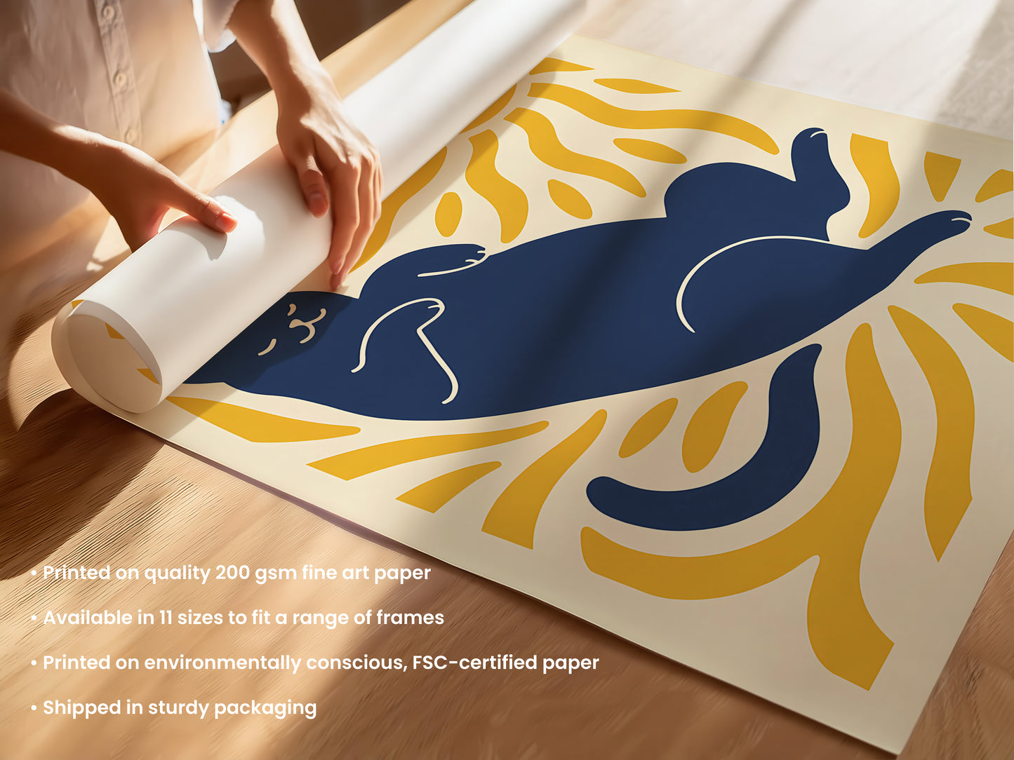 Cat Matisse Print