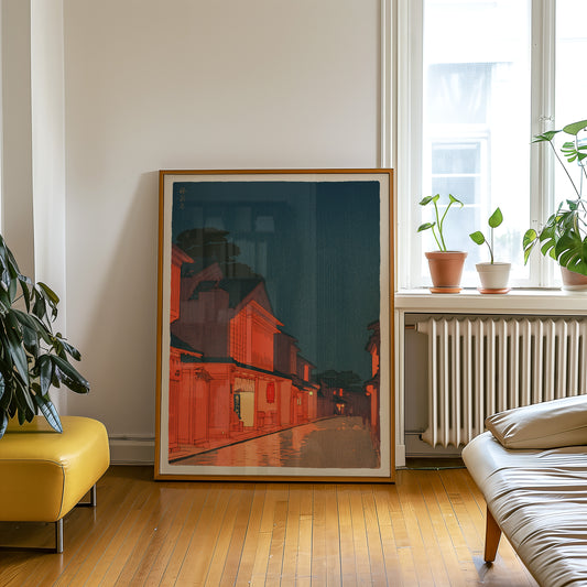 Japanese Night Street Print