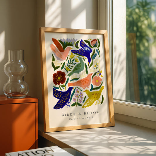 Colourful Bird Floral Print