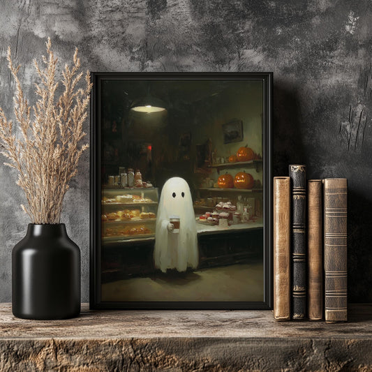 Pumpkin Spice Latte Ghost Print