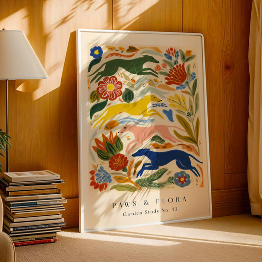Floral Whippet Print