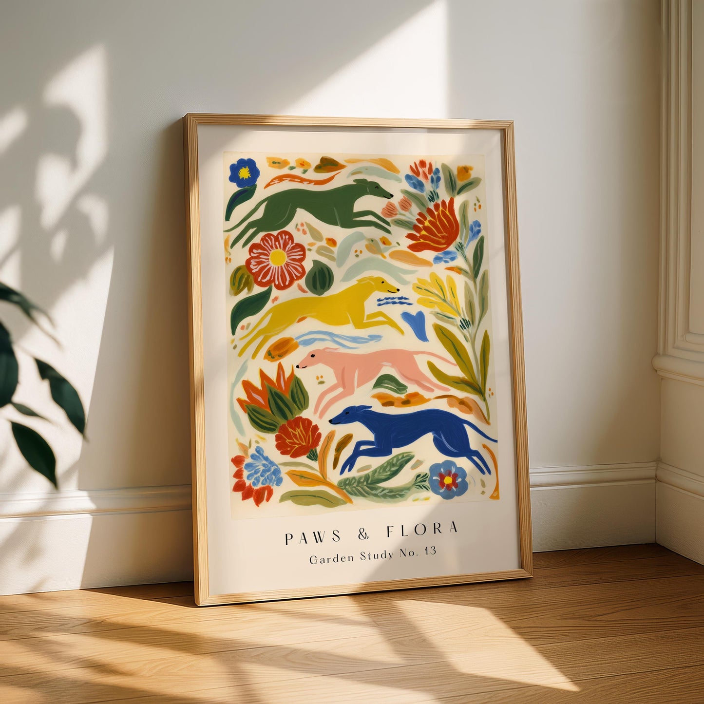 Floral Whippet Print