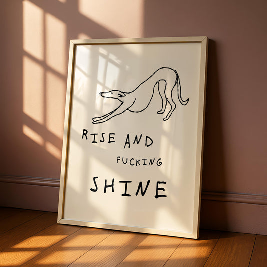 Greyhound Rise and Shine Print