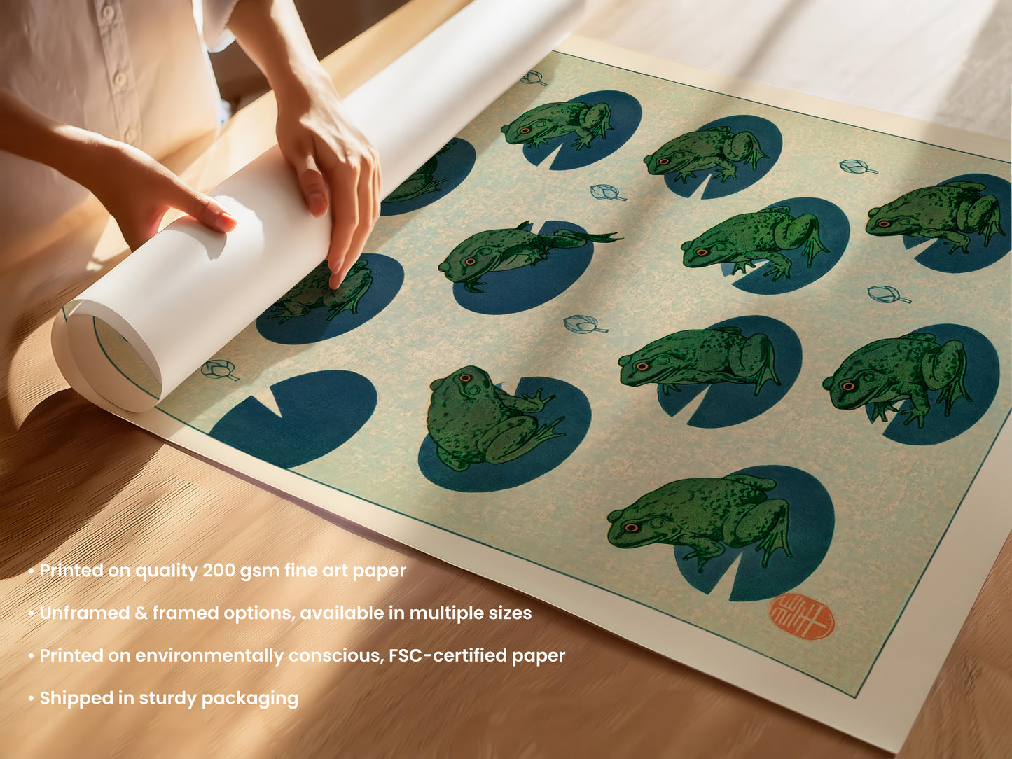 Frog Pond Pattern Print