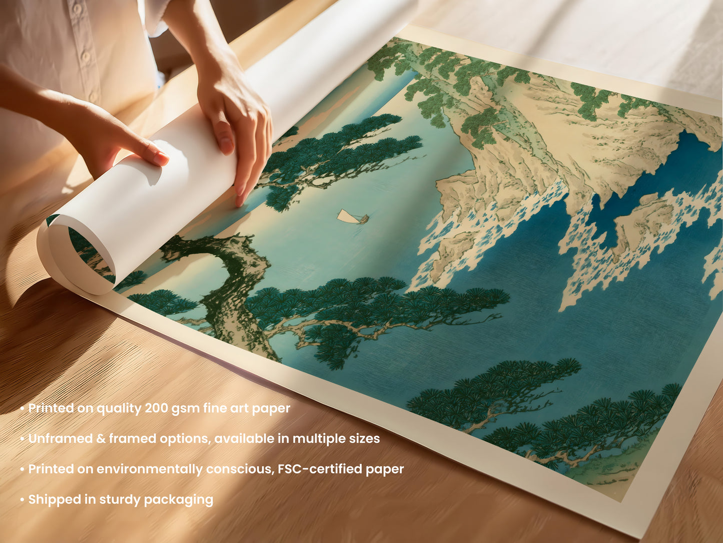 Pine Tree Seascape Print