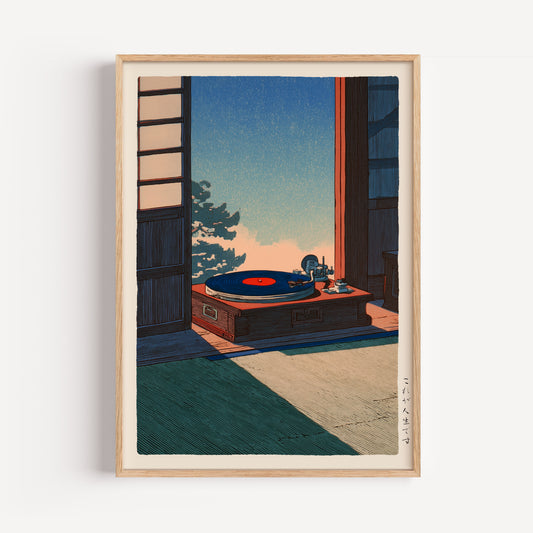 Japanese Record Player Print
