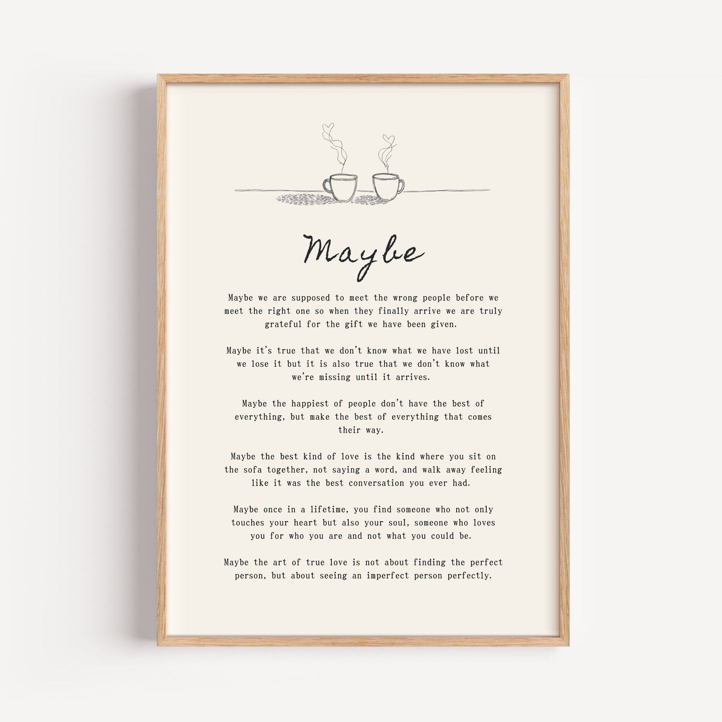 Romantic Poem Print - "Maybe"
