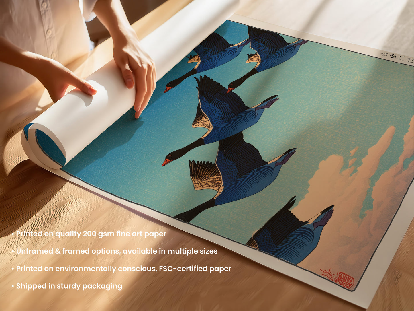 Japanese Flying Geese Print
