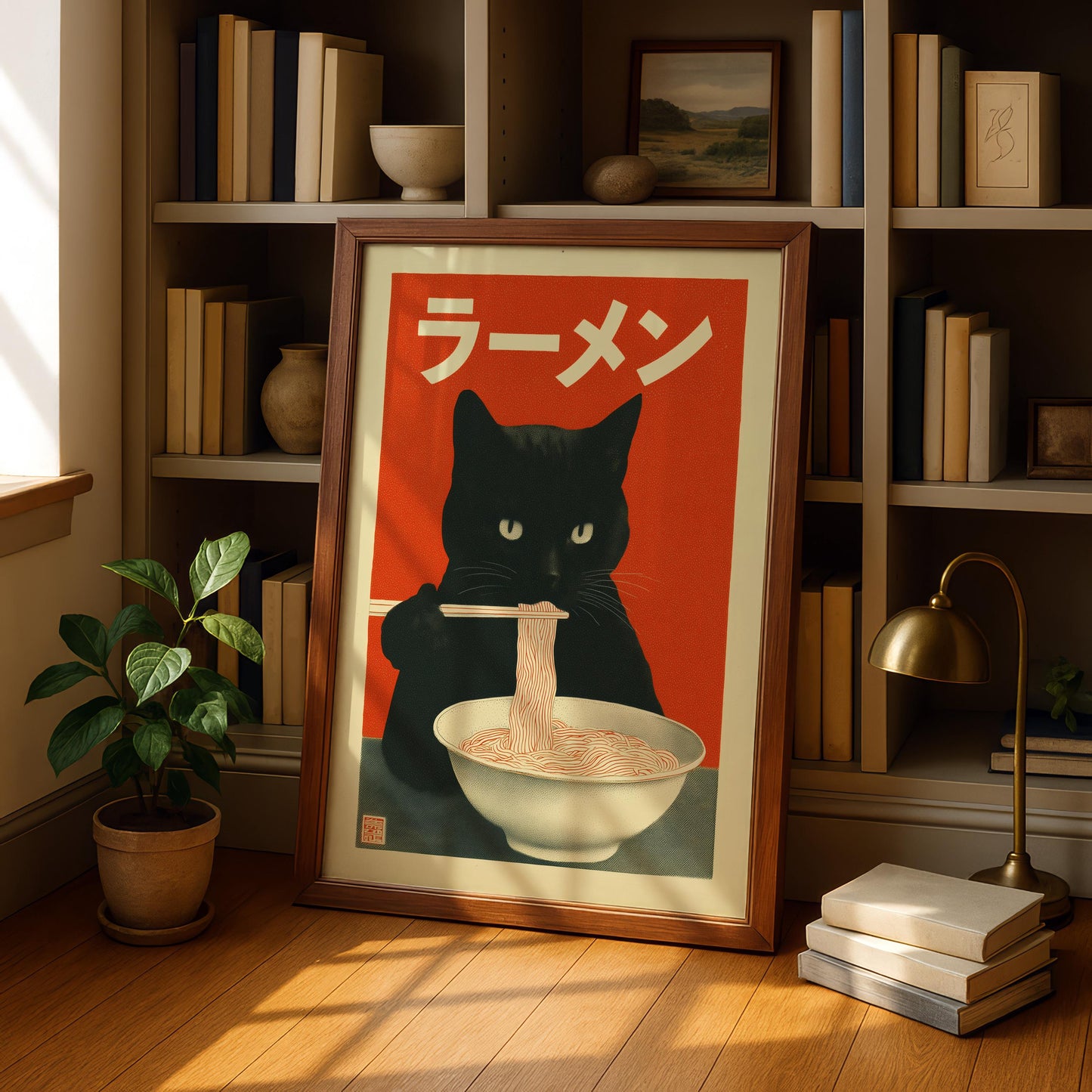Ramen Cat Print