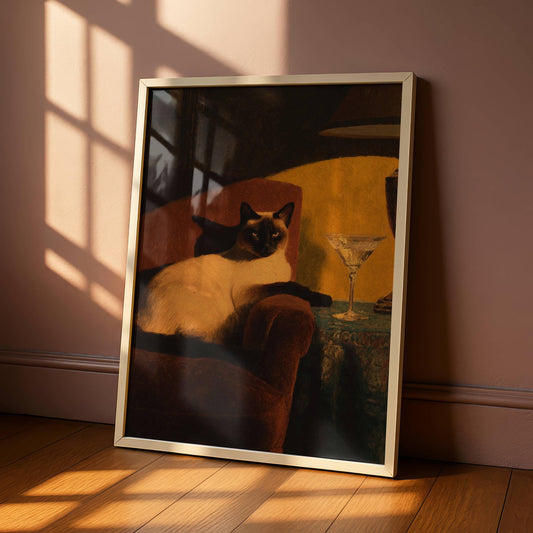 Siamese Cat Portrait Print