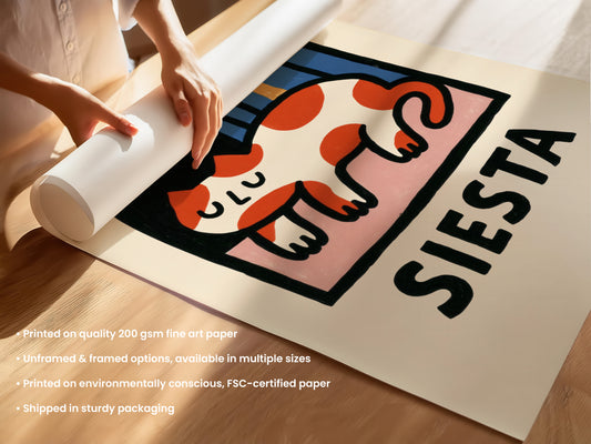 Siesta Cat Print