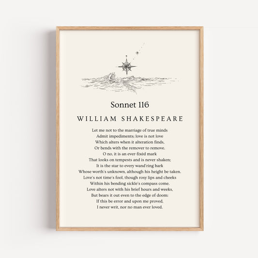 W. Shakespeare Sonnet 116 Print