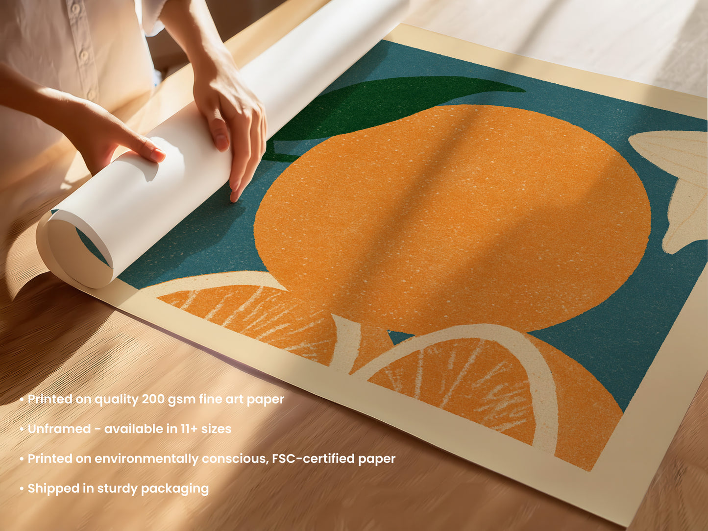 Squeeze The Day Orange Print
