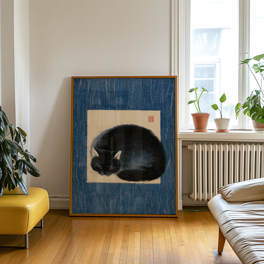 Sumi-e Black Cat Print 02 Living Room-media-4.jpg