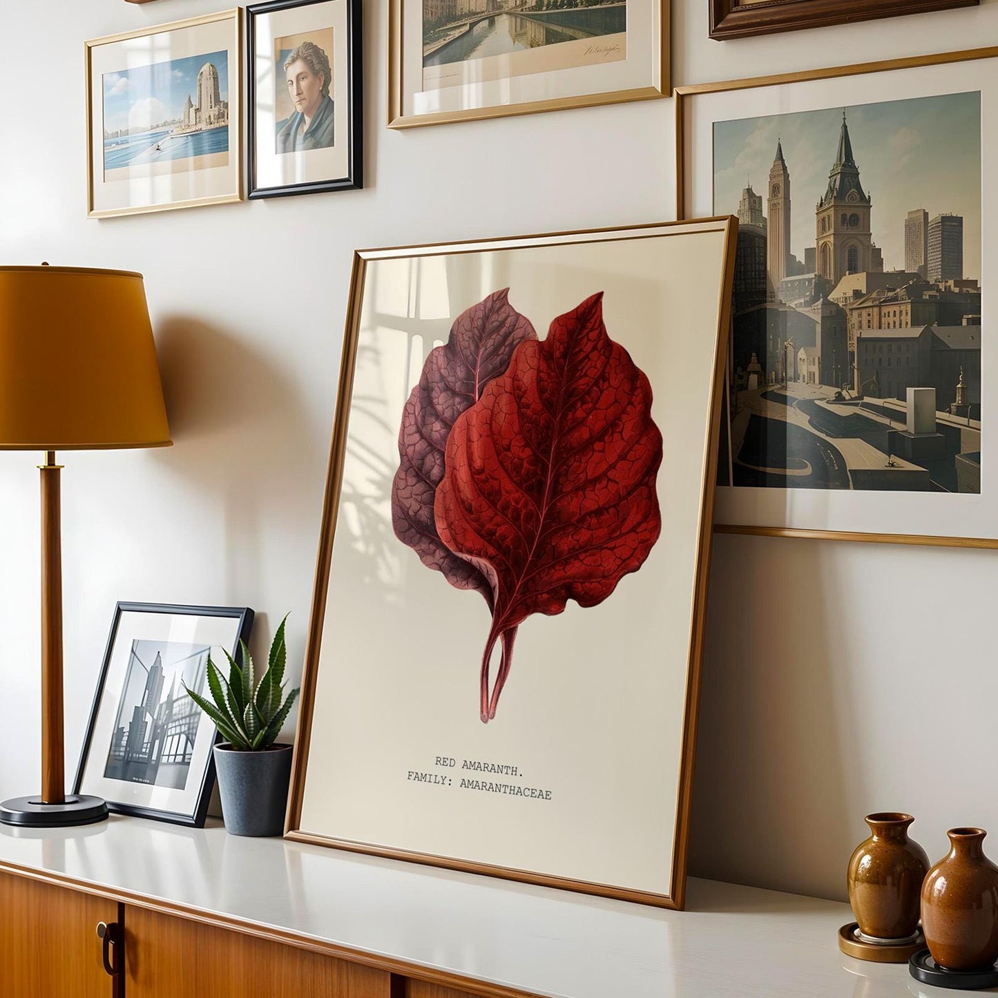 Red Amaranth Botanical Print