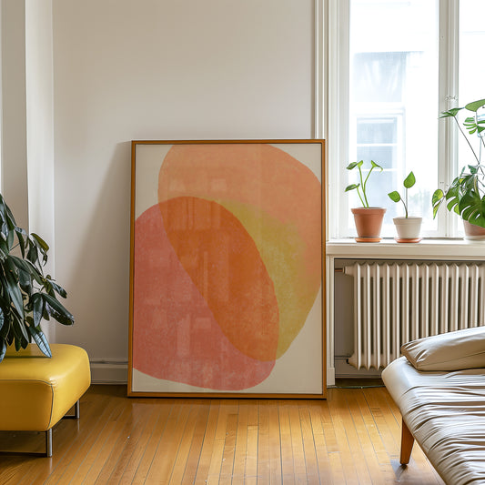 Warm Watercolour Abstract Print