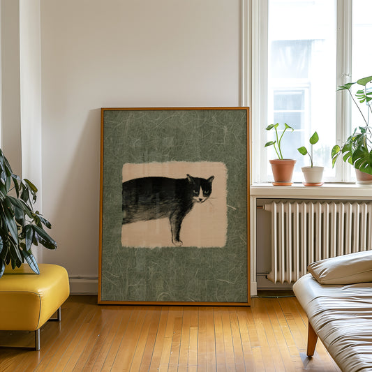 Watchful Tuxedo Cat Print 02 Living Room-media-4.jpg