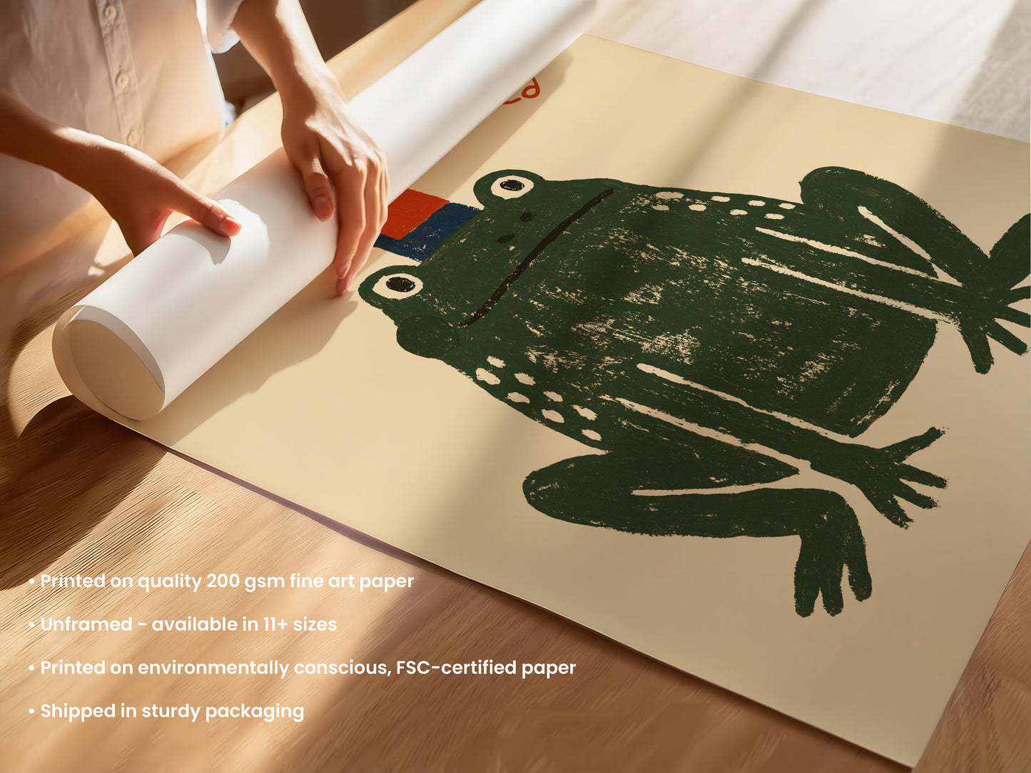 Frog Wine Print