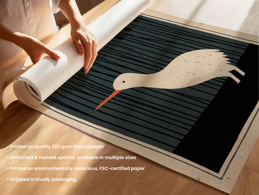 White Stork Print