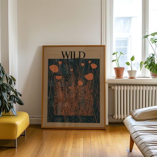 Wild Meadow Orange Print