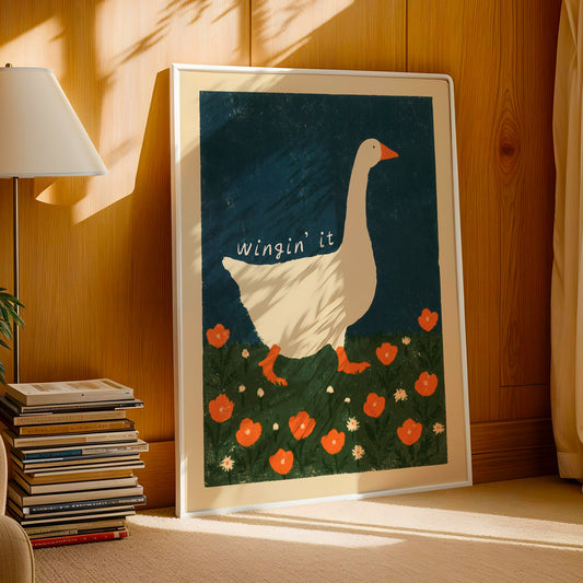 Wingin' It Goose Floral Print