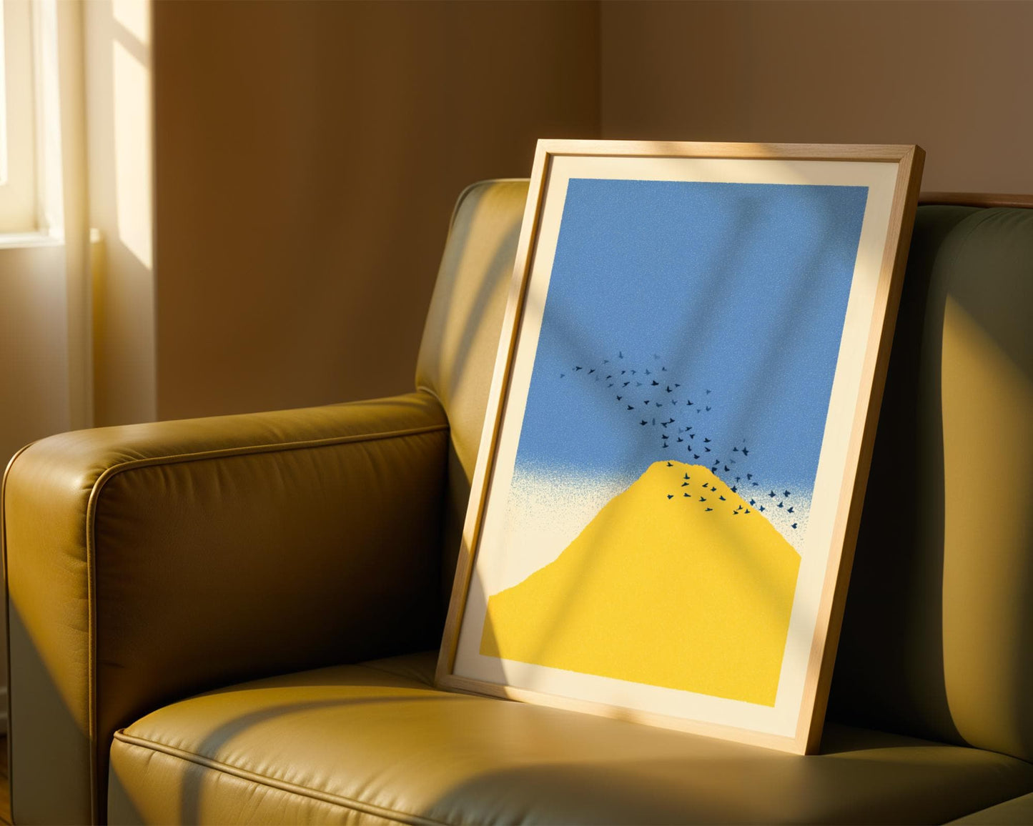 Yellow Mountain Birds Print