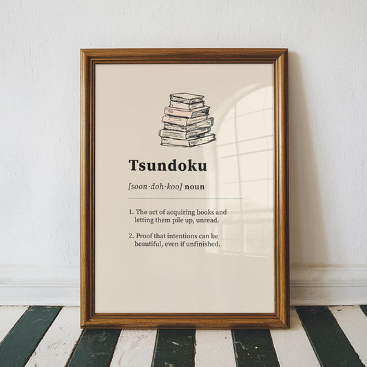 Tsundoku Definition Print