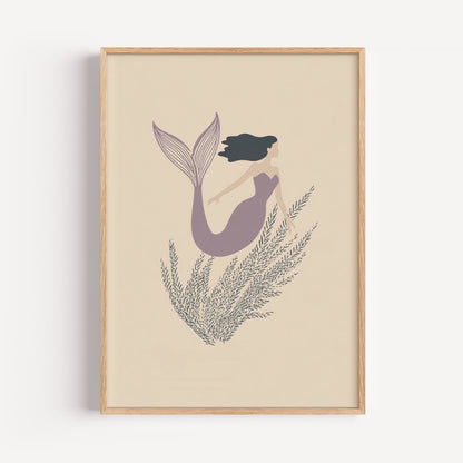 Minimalist Mermaid Print
