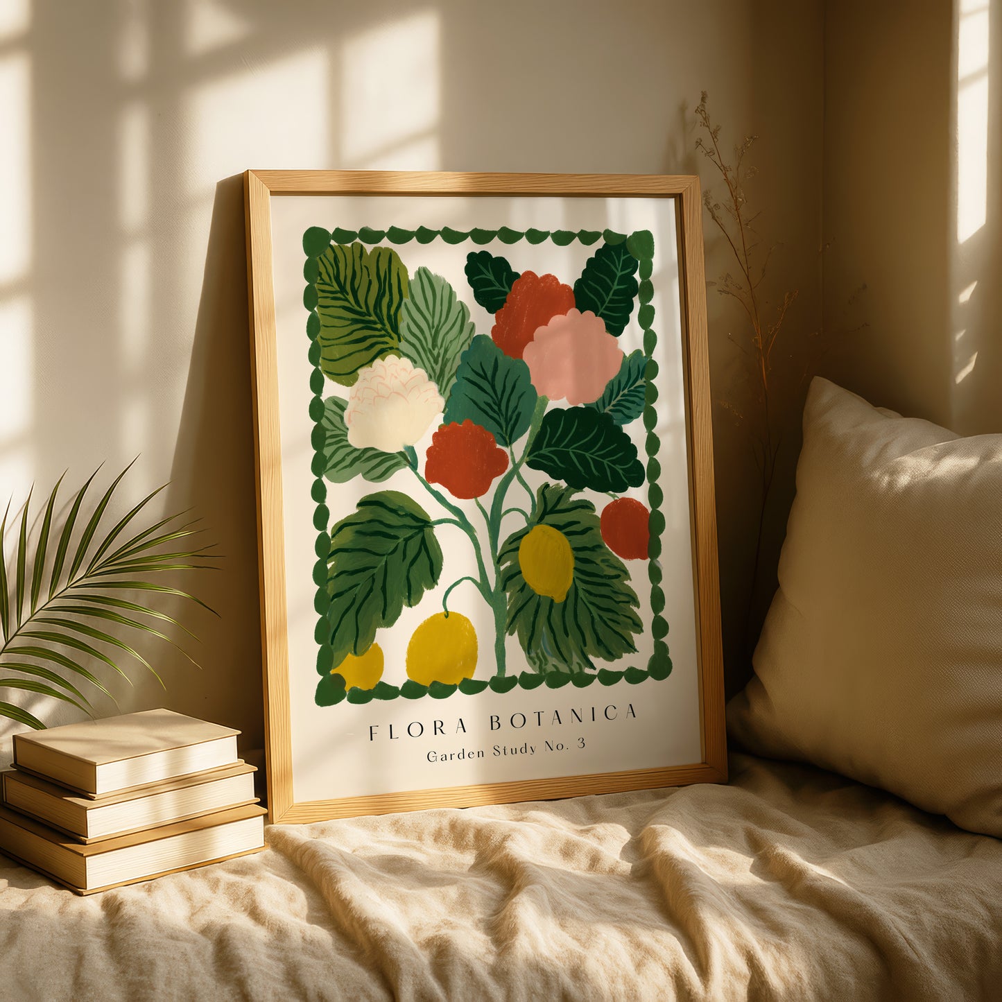 Green Botanical Floral Print