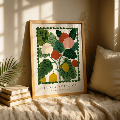 Green Botanical Floral Print