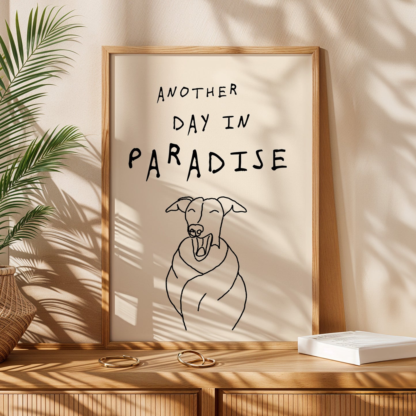 Another Day in Paradise - Whippet Print