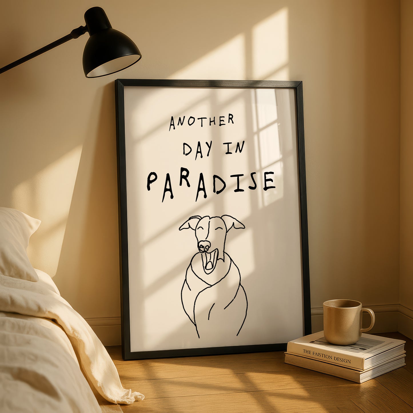Another Day in Paradise - Whippet Print