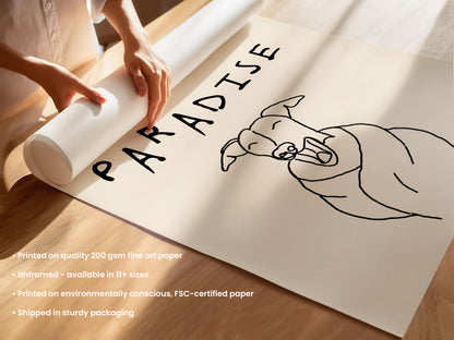 Another Day in Paradise - Whippet Print