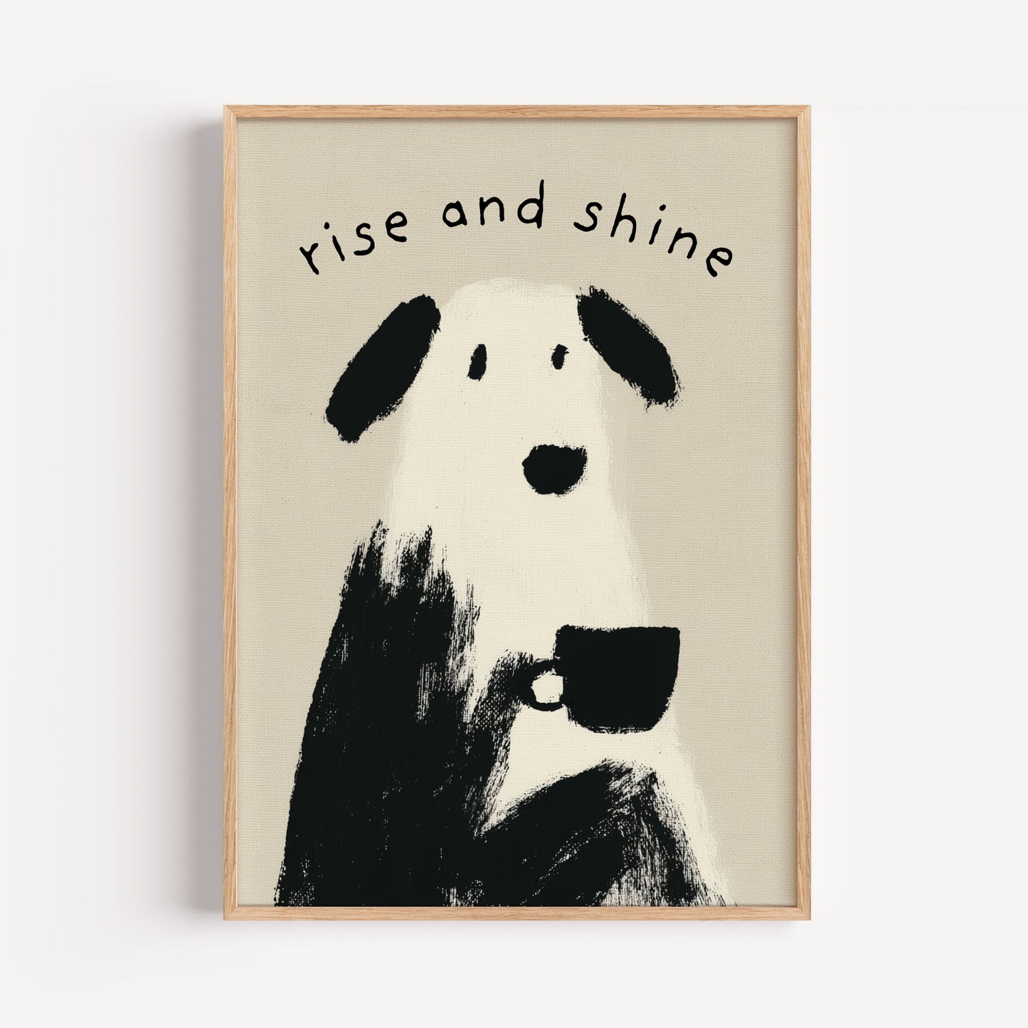 Dog Coffee Print - "Rise and Shine"