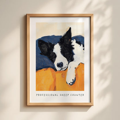 Border Collie Print - "Professional Sheep Counter"