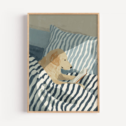 Labrador Reading Print