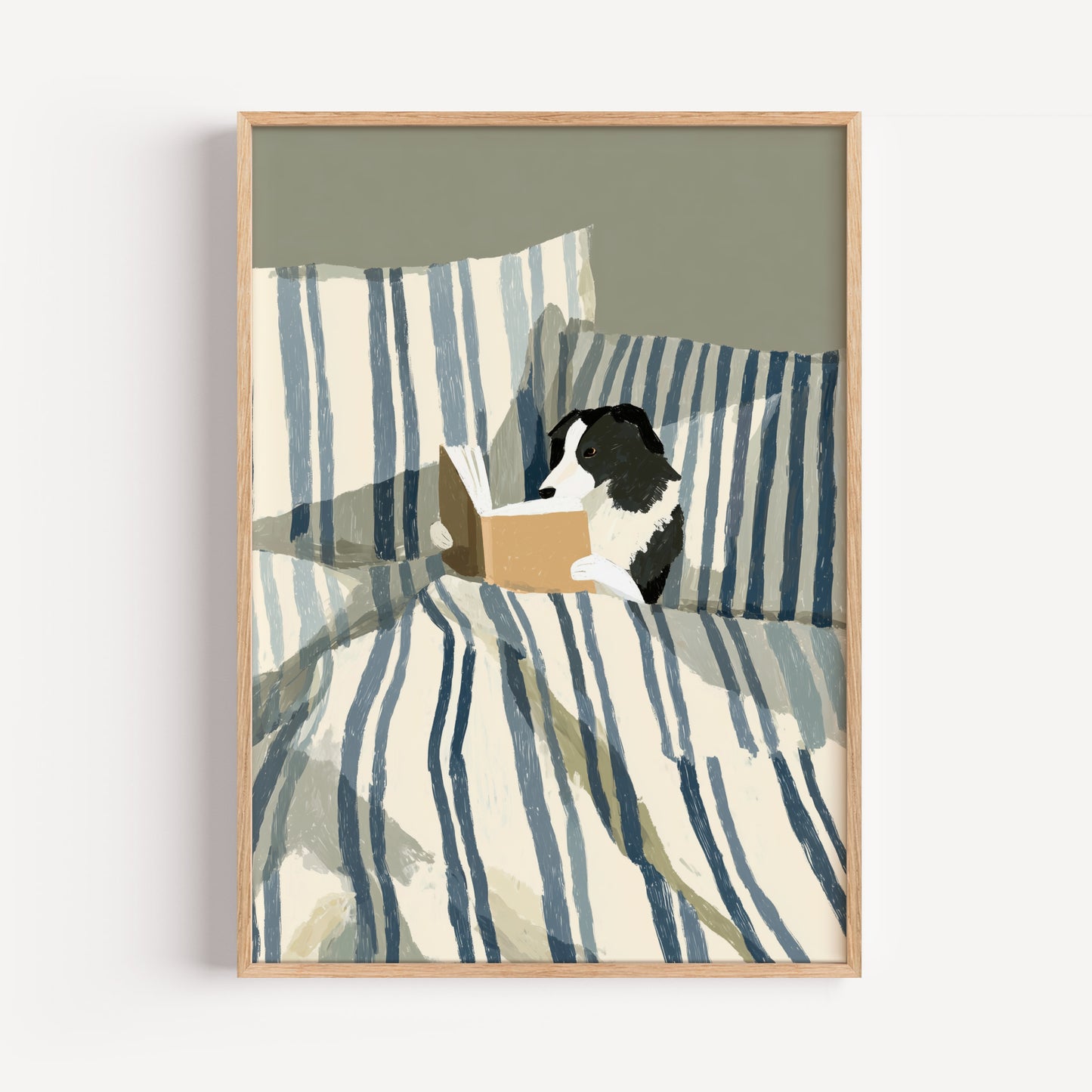 Border Collie Reading Print