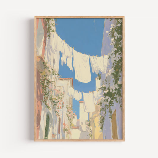 Mediterranean Laundry Street Print