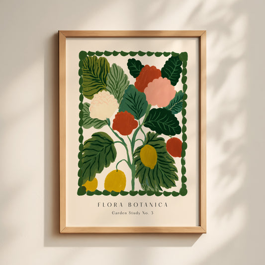 Green Botanical Floral Print
