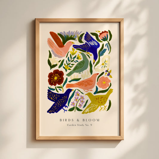 Colourful Bird Floral Print