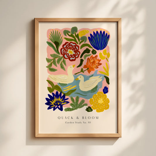 Ducks 'Quack & Bloom' Floral Print