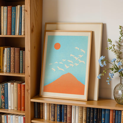 Minimalist Birds in Flight Poster