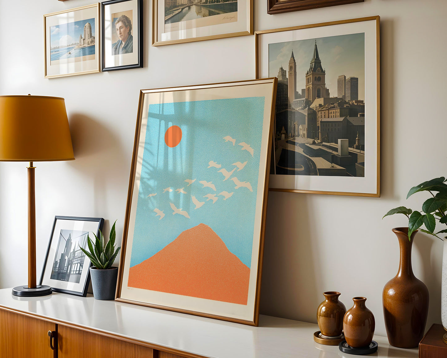 Minimalist Birds in Flight Poster