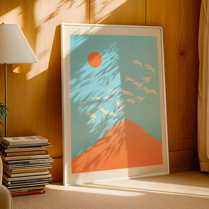Minimalist Birds in Flight Poster
